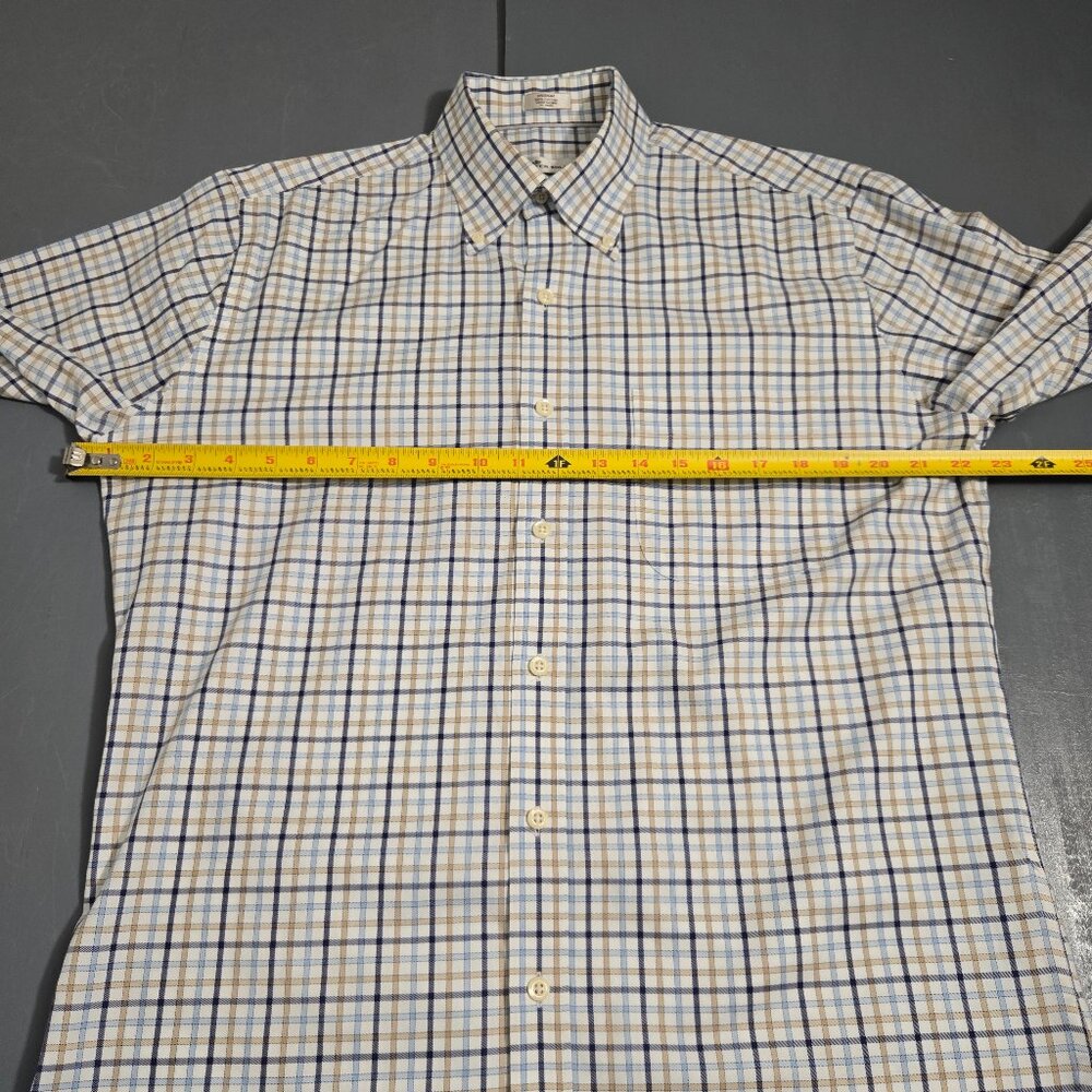 Peter Millar Men’s Plaid Button Down Shirt Medium Cotton Easy Care - Picture 5 of 10